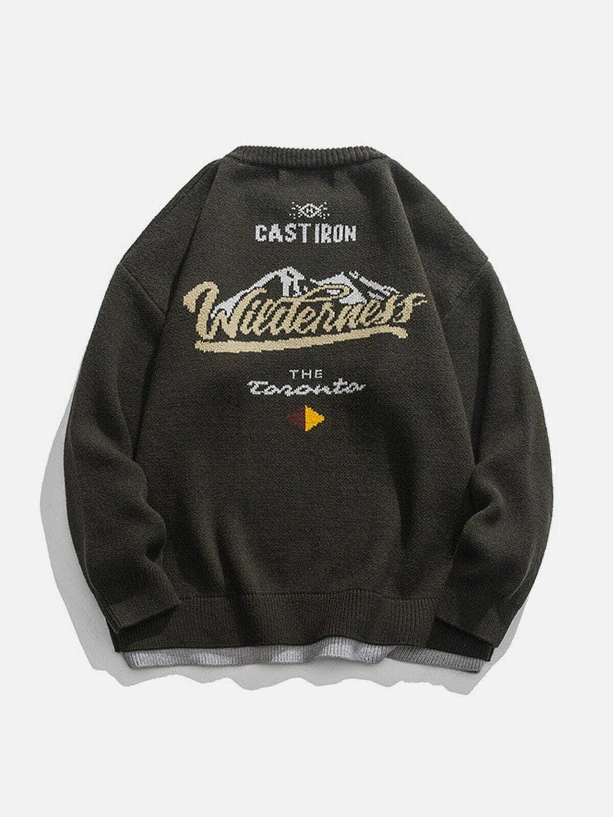 mountain peak jacquard sweater edgy y2k streetwear 7535
