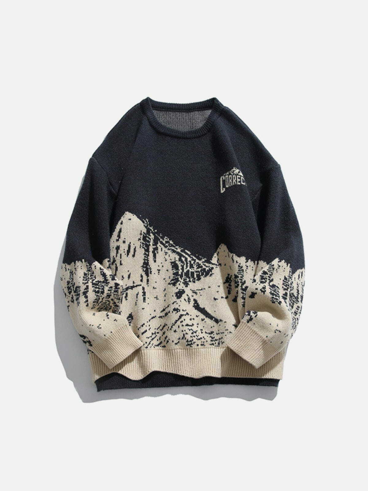 mountain peak knit sweater edgy y2k streetwear 5174