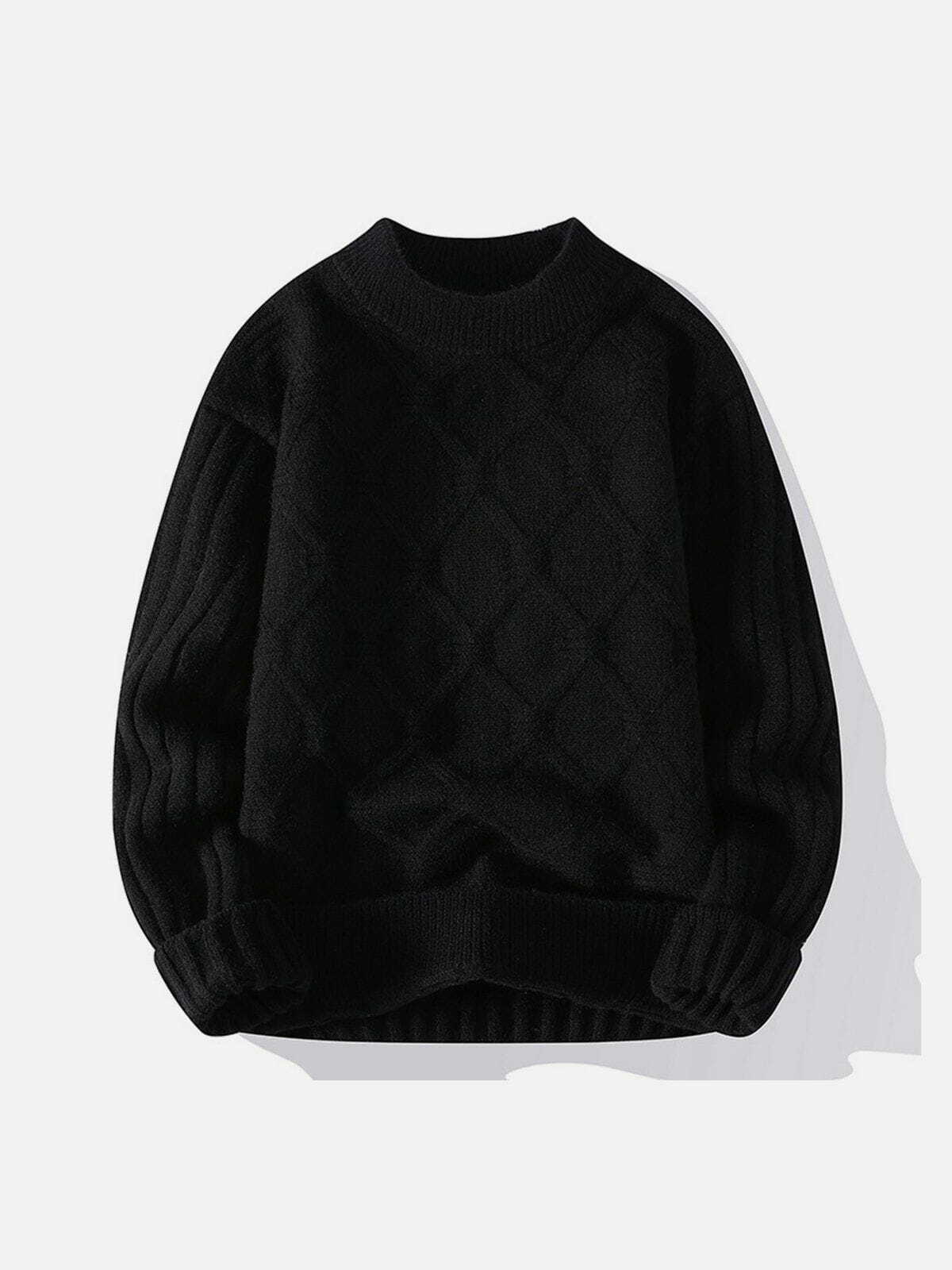 net jacquard sweater sleek & edgy streetwear 2713