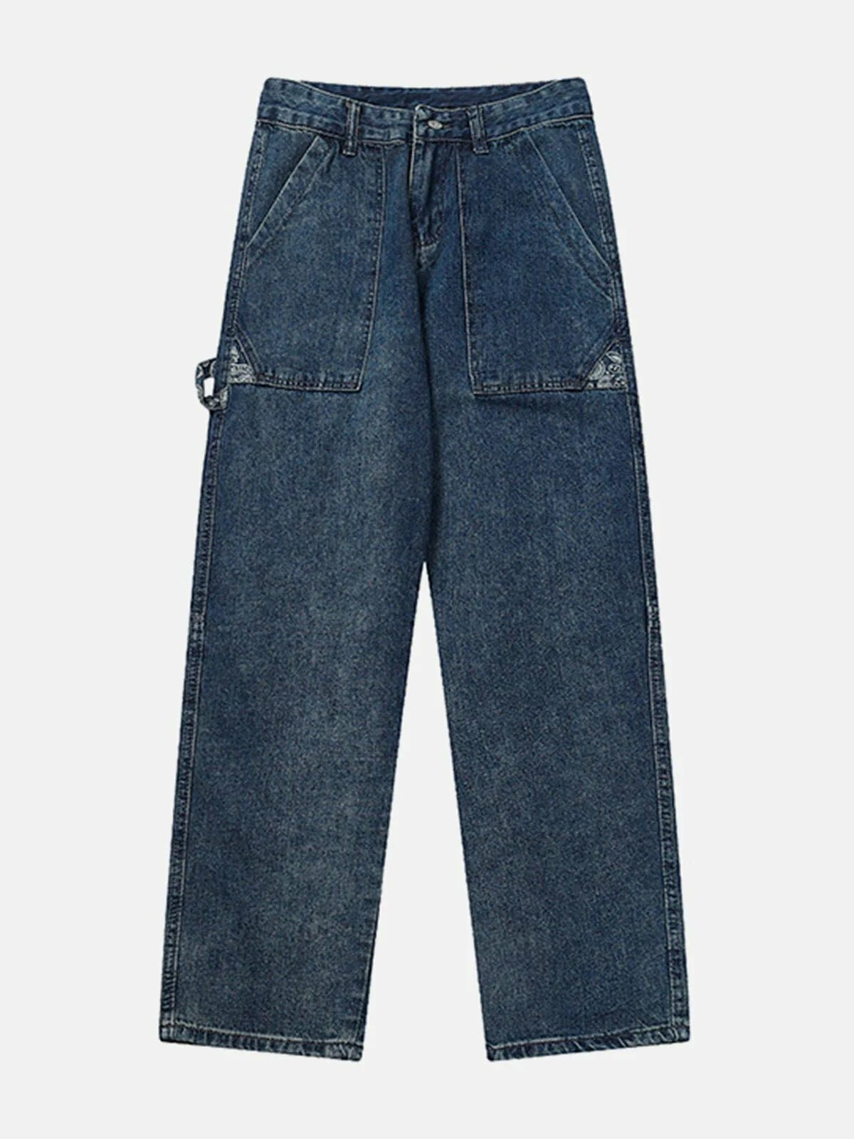 patchwork denim jeans edgy streetwear essential 1494