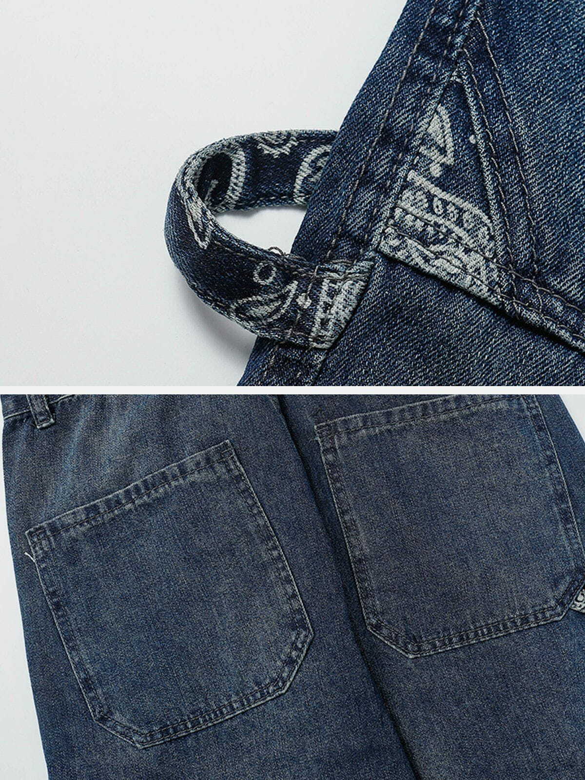 patchwork denim jeans edgy streetwear essential 3501
