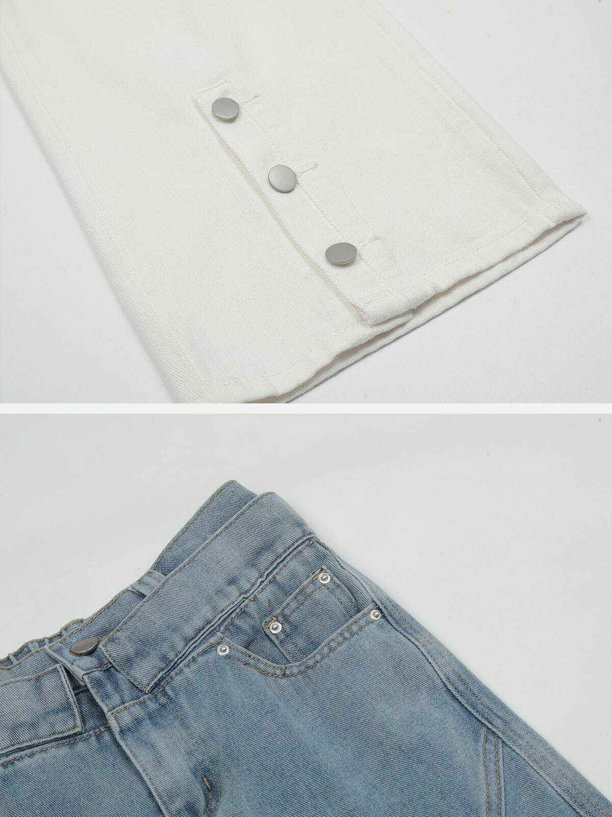 patchwork denim jeans vintage & edgy urban style 6500