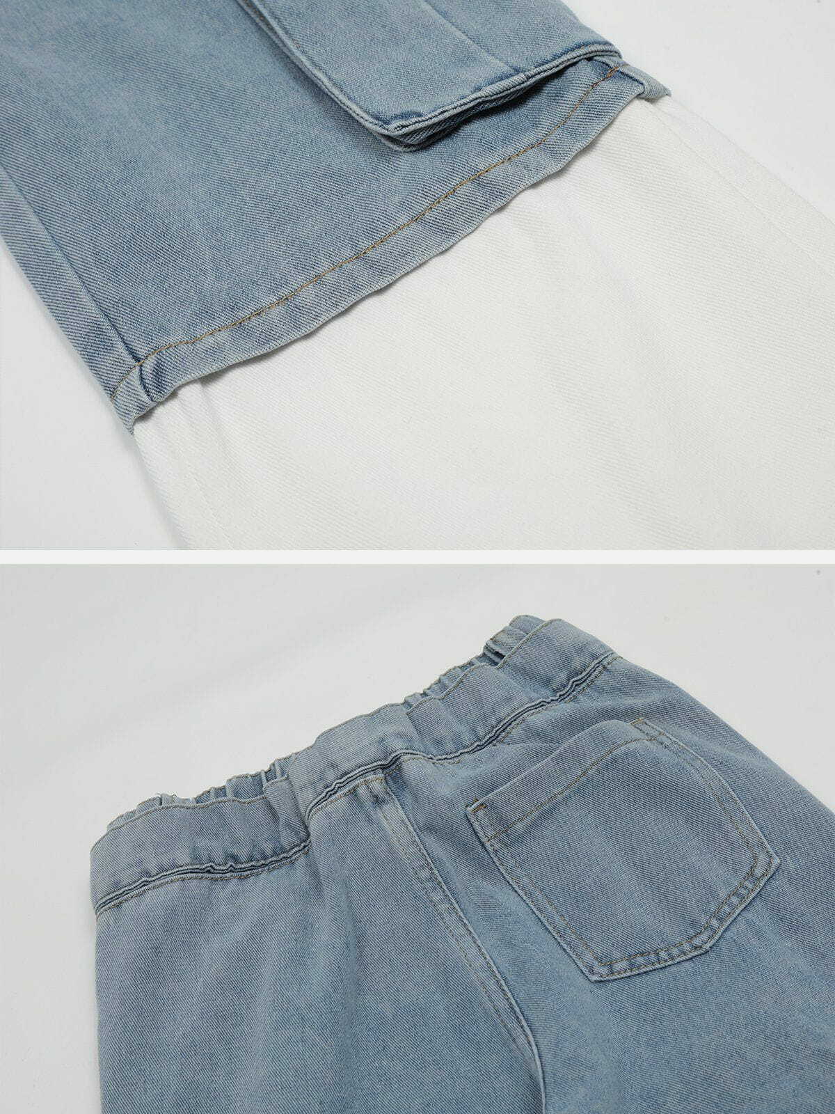 patchwork denim jeans vintage & edgy urban style 7567