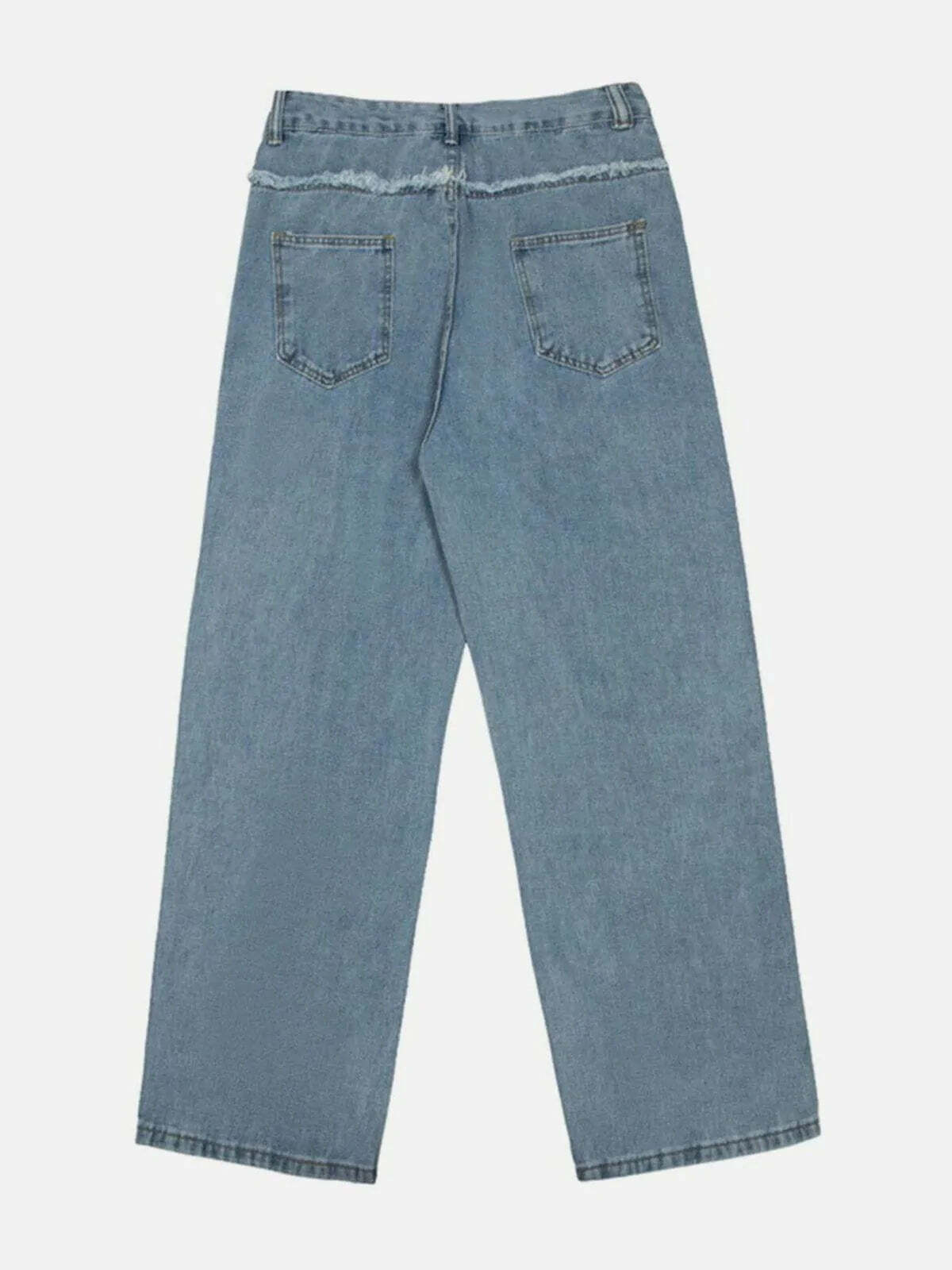 patchwork design jeans edgy & retro streetwear 7291