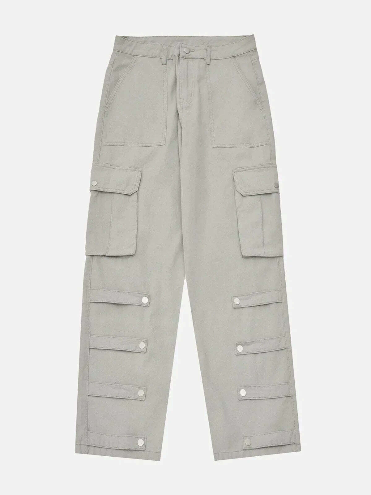 patchwork flap pants edgy streetwear staple 1346