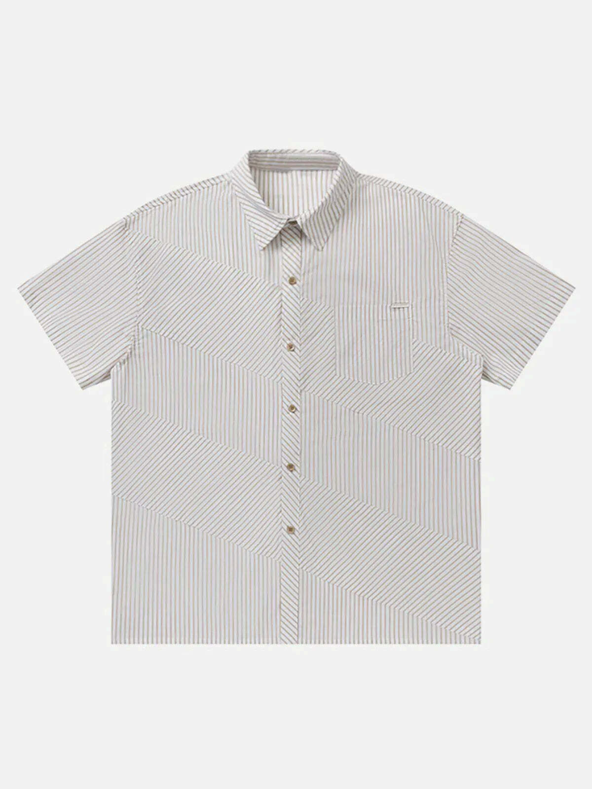 patchwork oblique stripes shirt urban sophistication 1961