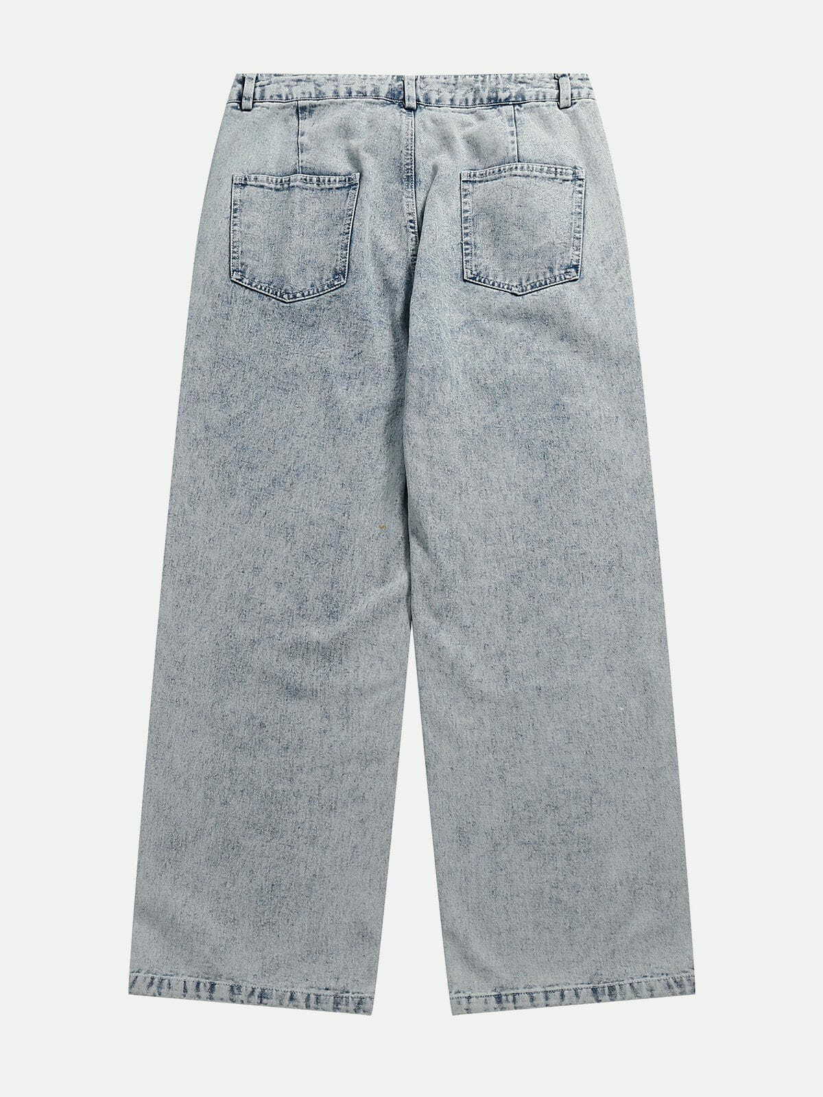 patchwork splash denim jeans edgy streetwear essential 2694