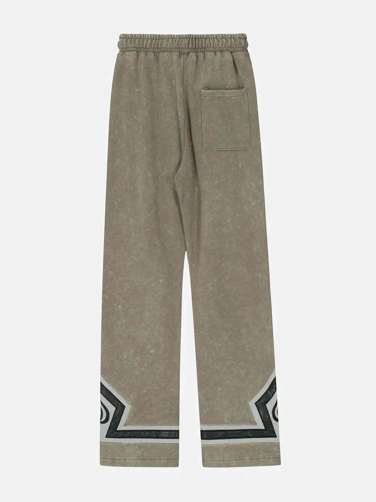 patchwork streetwear pants edgy urban fashion 8223