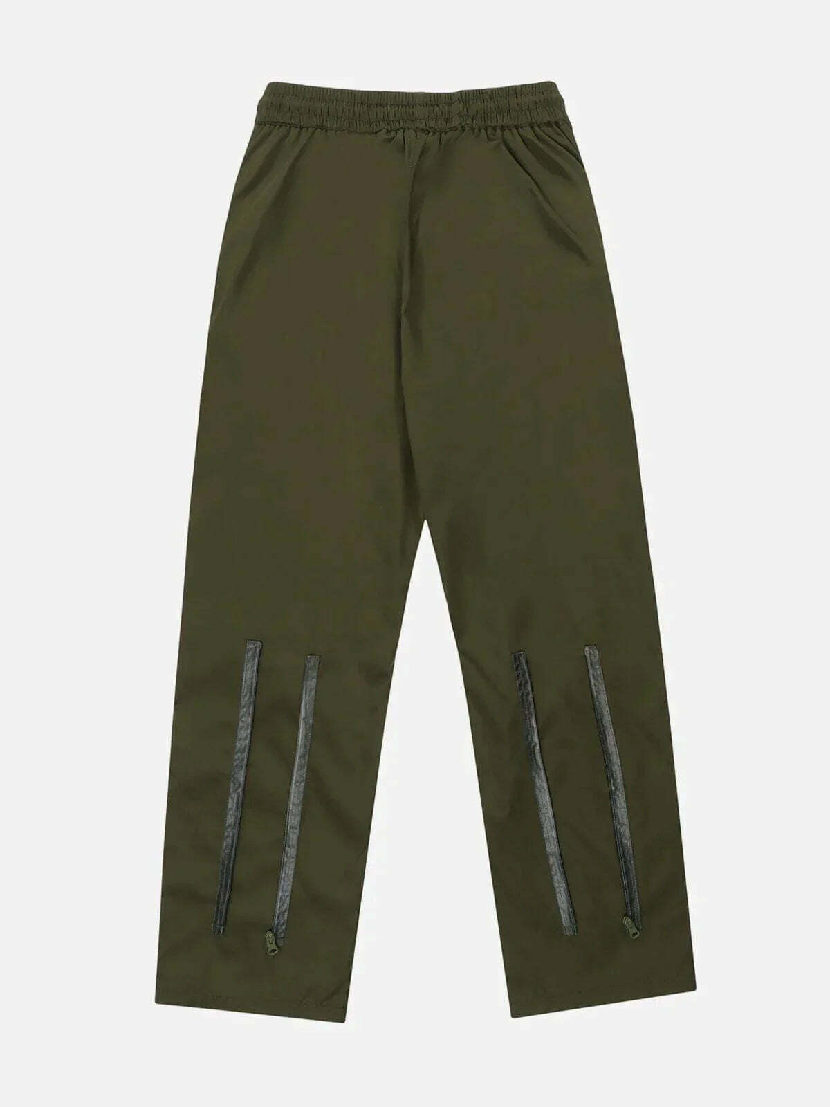 patchwork zipup pants edgy streetwear staple 8617