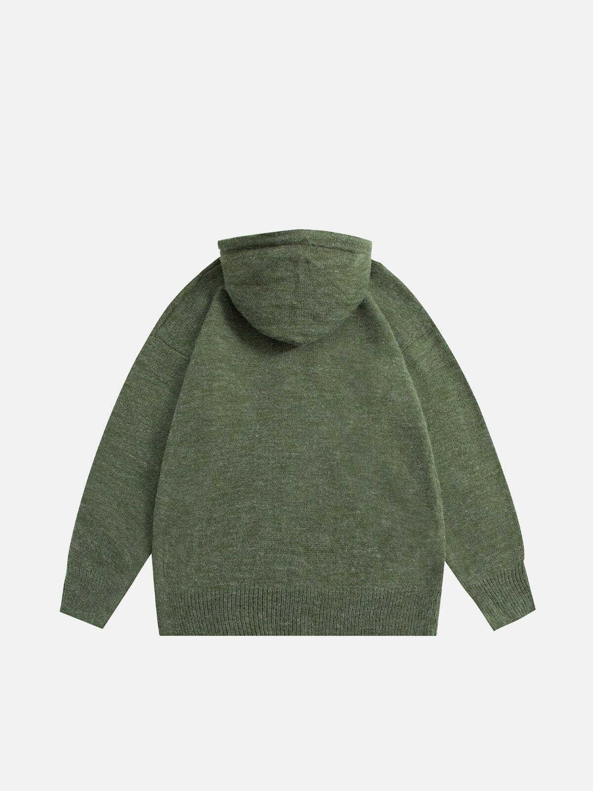 pentagram knit hoodie vintage streetwear icon 7909