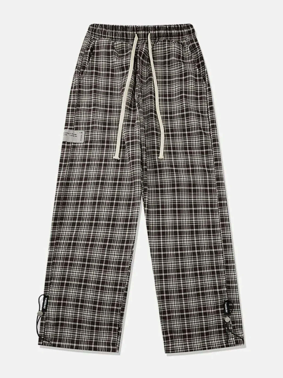 plaid cargo pants retro streetwear charm 2058