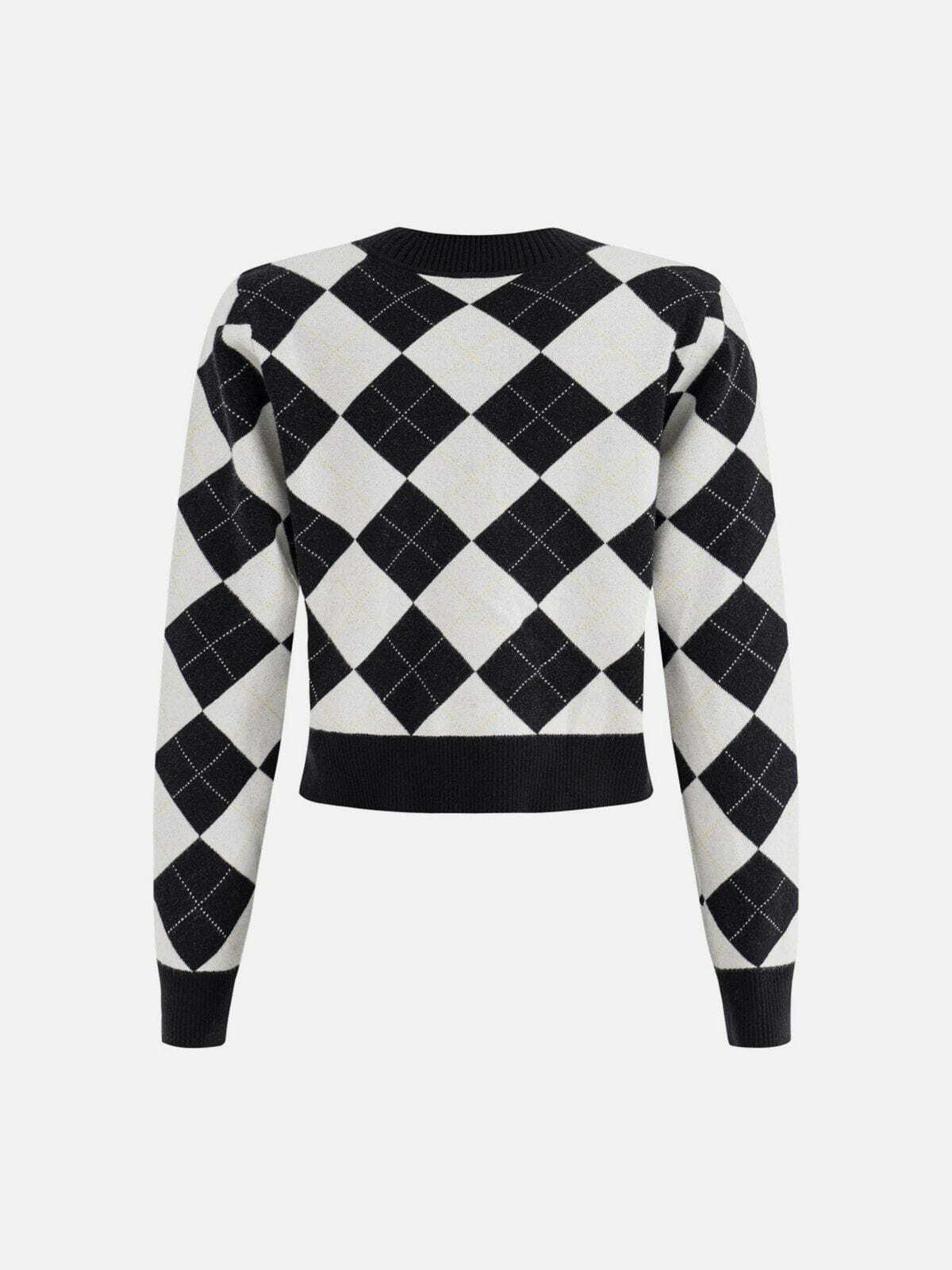 plaid minimalist slim fit sweater urban y2k style 4171