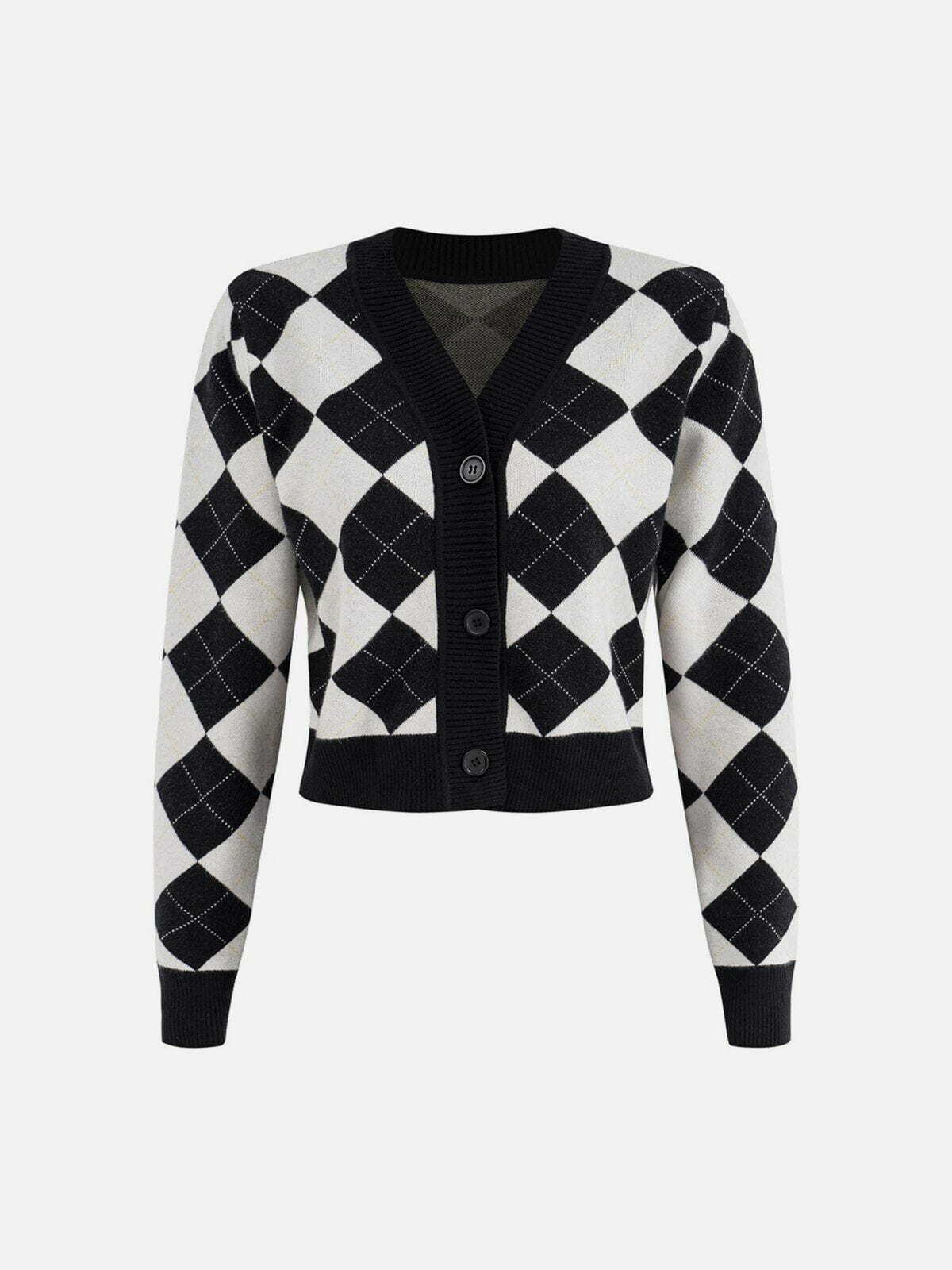 plaid minimalist slim fit sweater urban y2k style 7208
