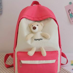 playful cartoon bear shoulder bag quirky and chic y2k fashion accessory 2888