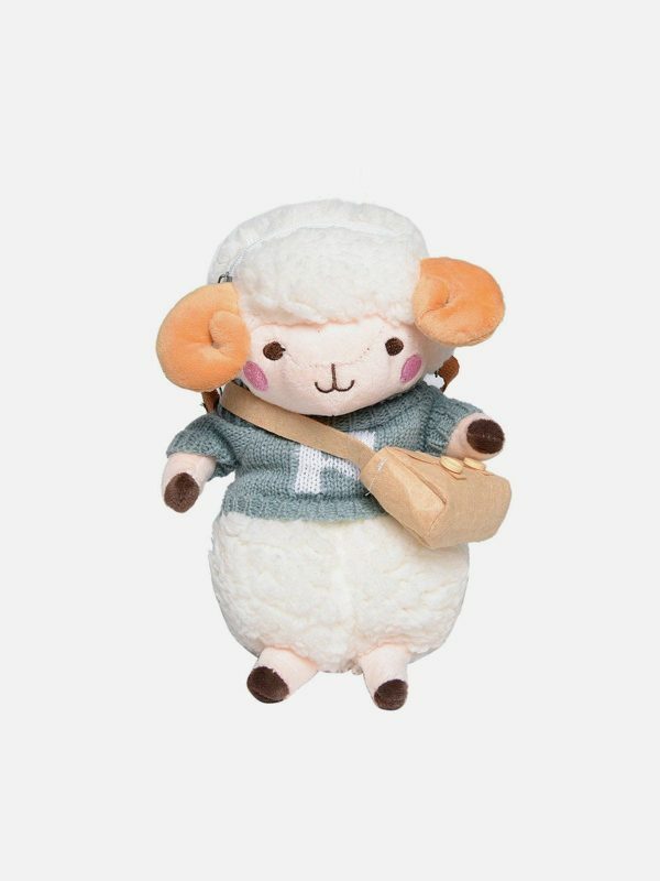 playful plush lamb bag cute  quirky  y2k shoulder purse 3379