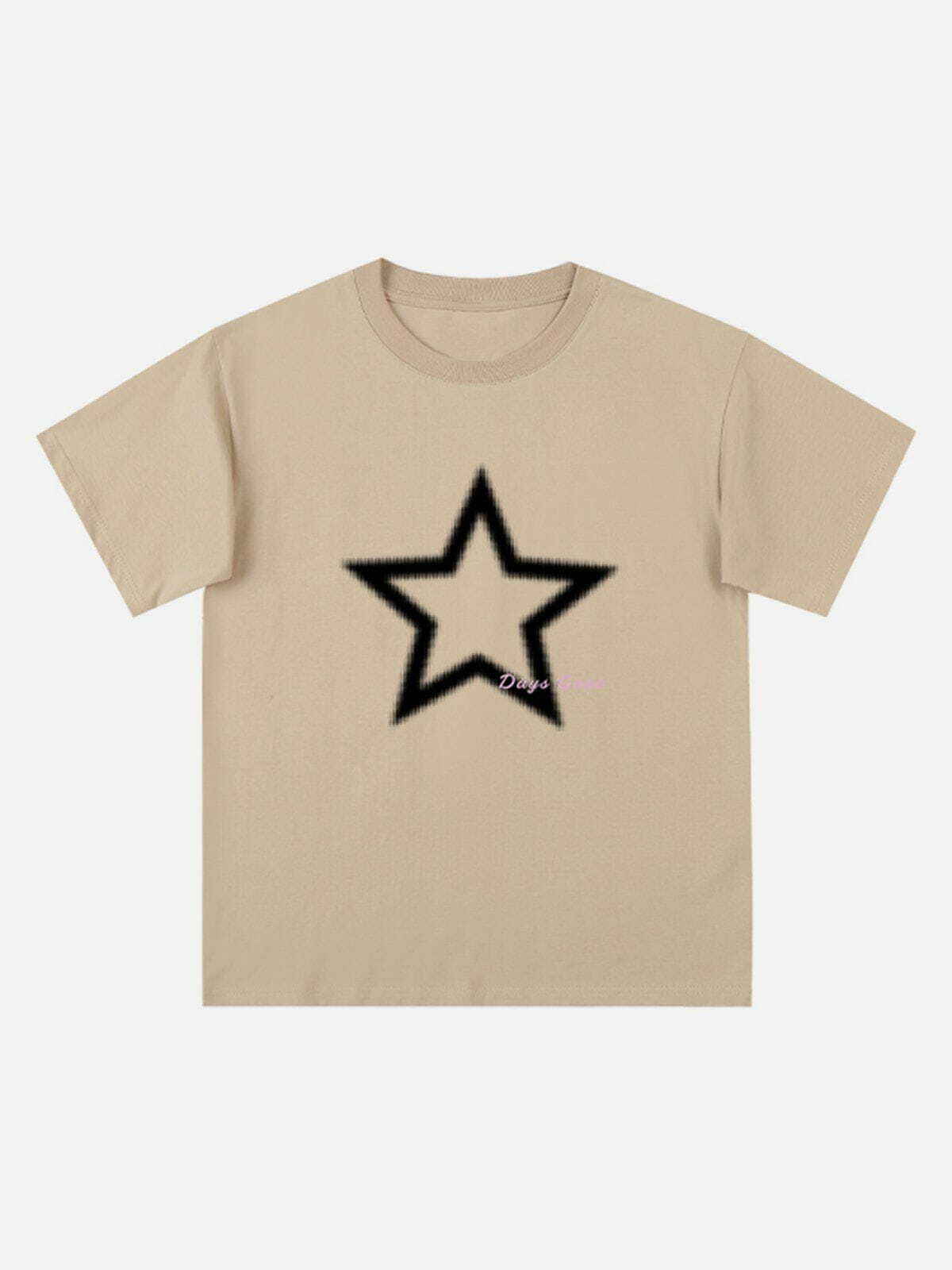playful star print tee edgy  retro shirt for youthful streetwear 4582