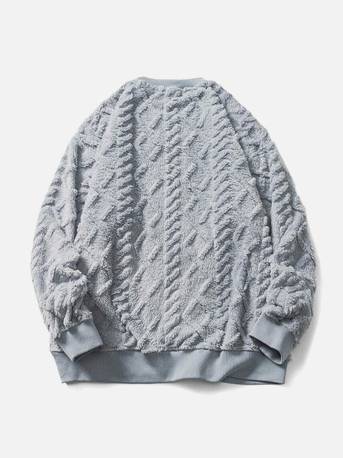 plush argyle sweatshirt cozy & chic y2k essential 8641