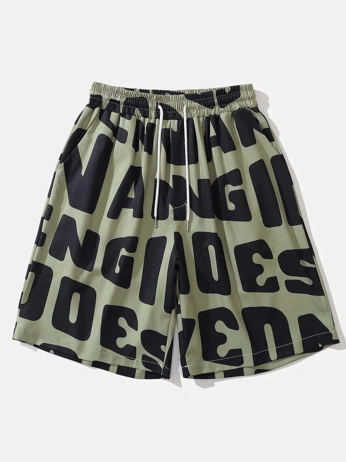 printed graffiti denim shorts edgy streetwear essential 4178