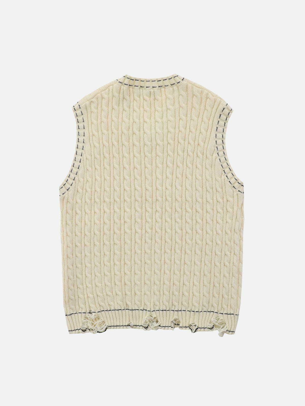 quirky cut hem sweater vest y2k streetwear essential 5703