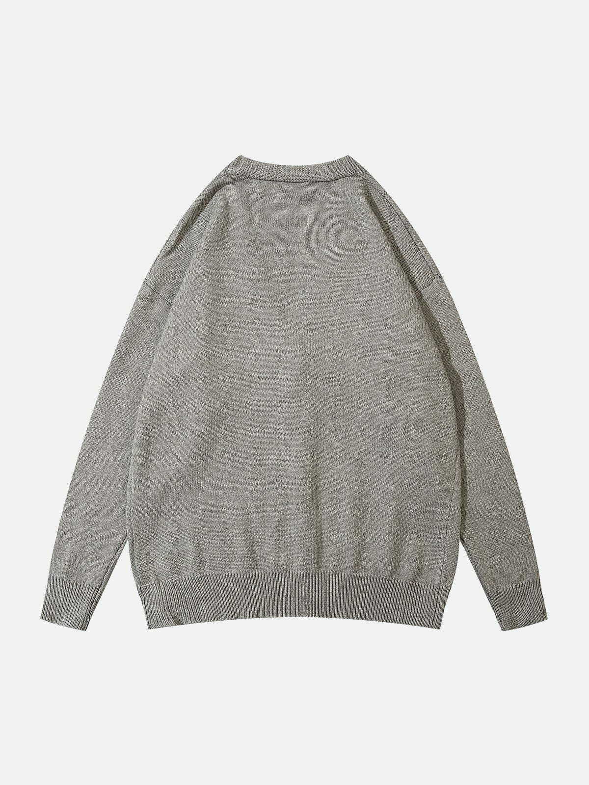 quirky knit cardigan cozy & youthful streetwear 5690
