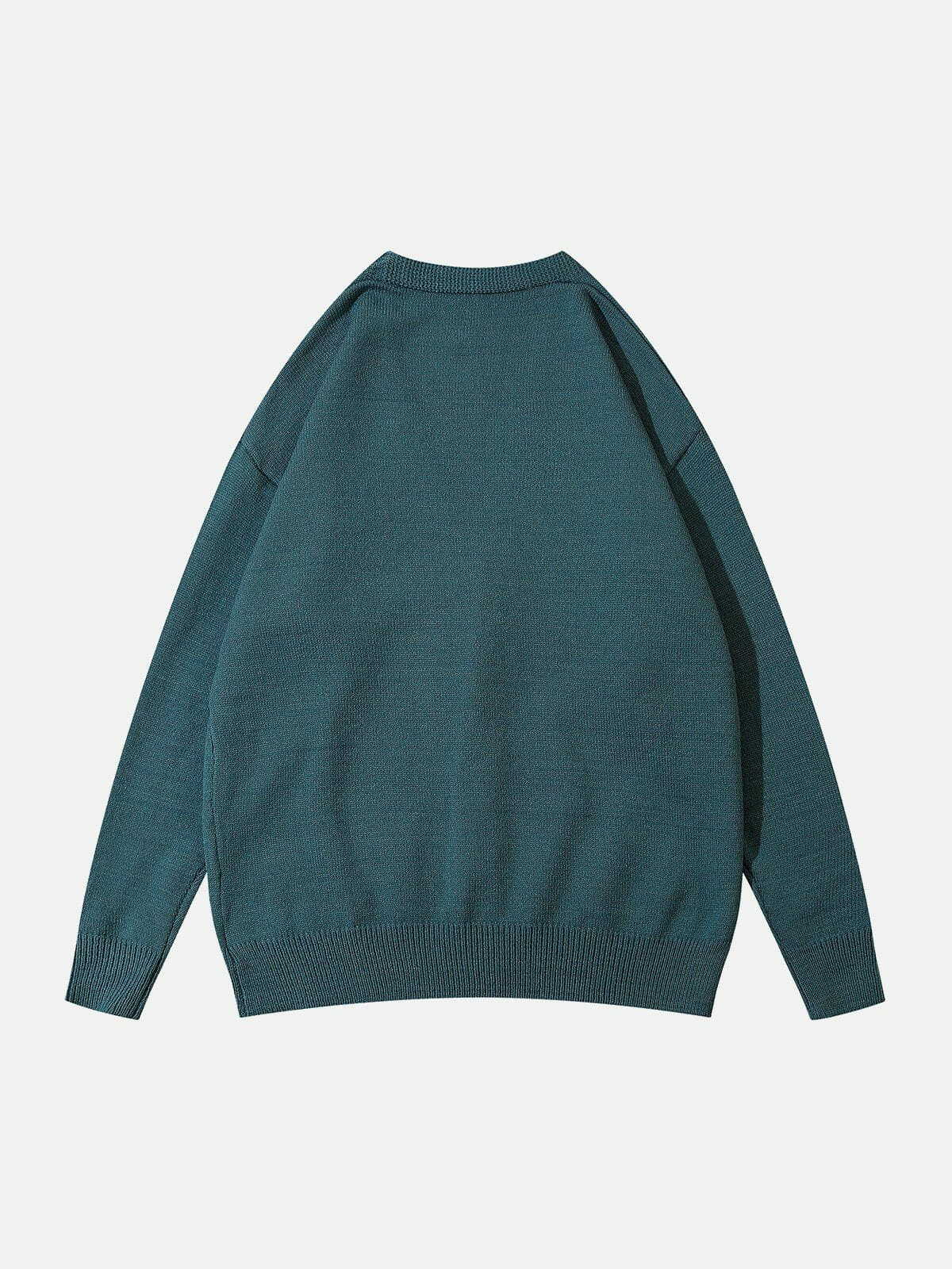 quirky knit cardigan cozy & youthful streetwear 6381