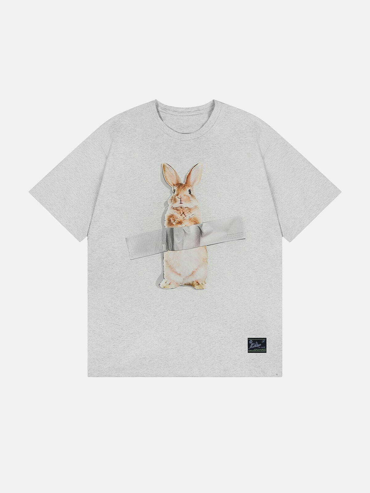 quirky rabbit print tee playful & unique streetwear 4360