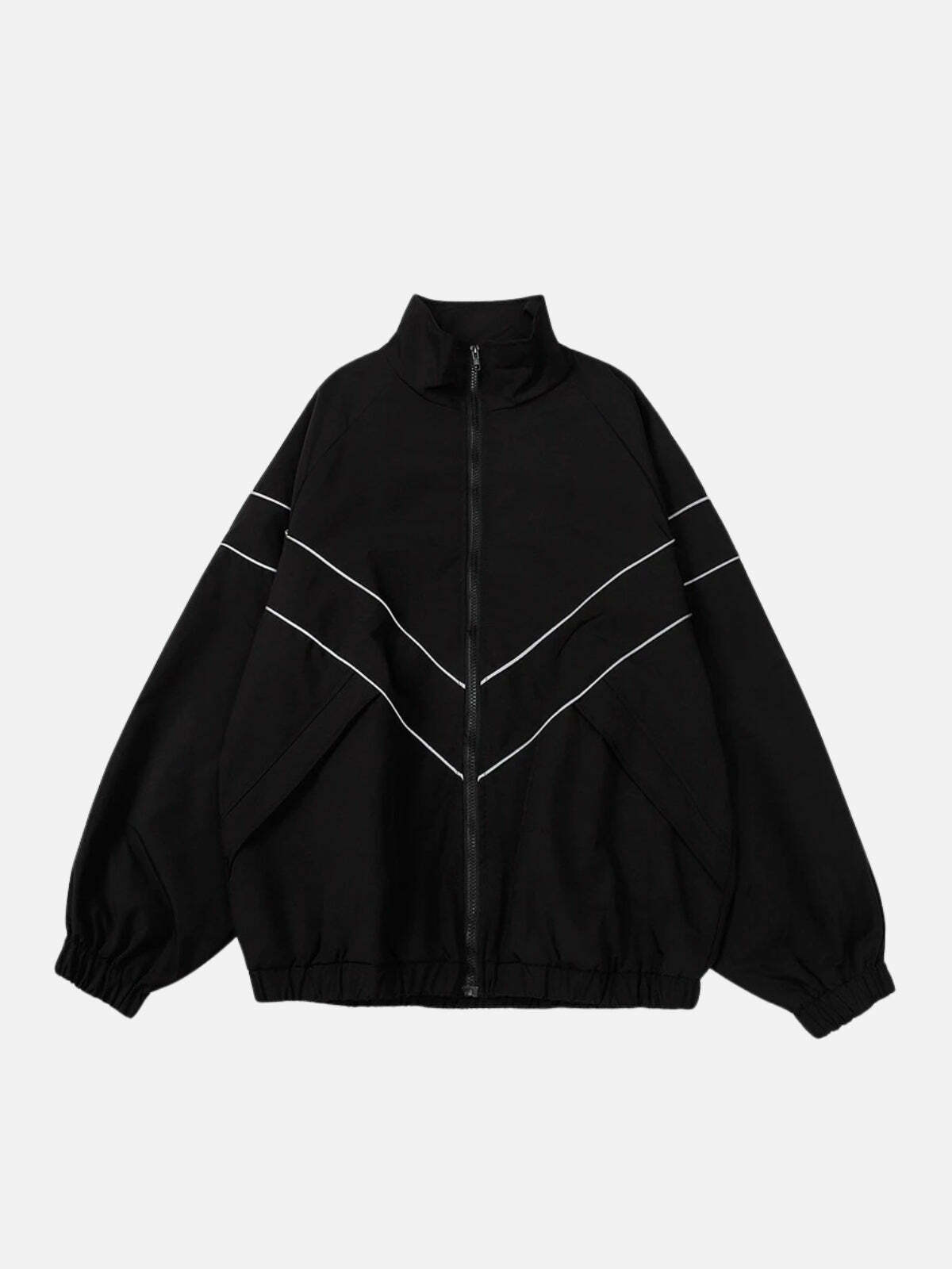 reflective striped jacket edgy & urban streetwear 3139