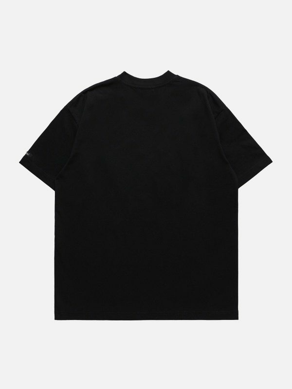 retro abstract gradient tee edgy  vibrant streetwear shirt 2373