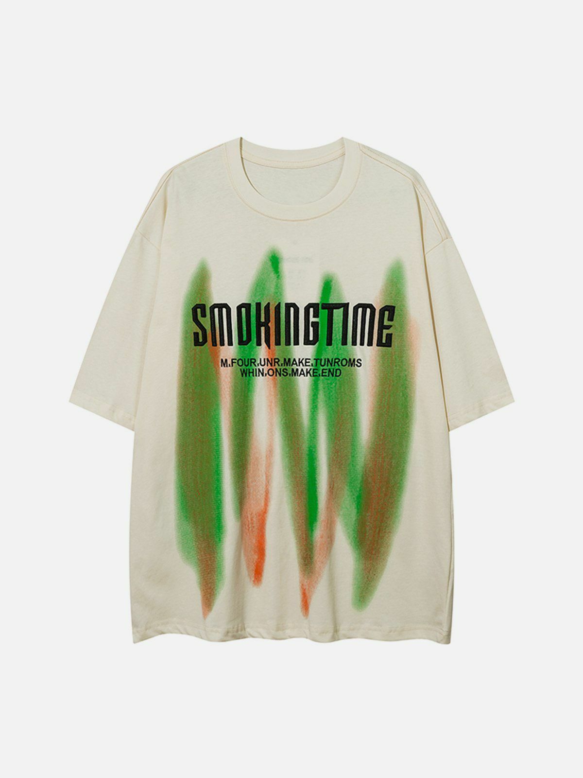 retro abstract print tshirt edgy  vibrant streetwear 3595