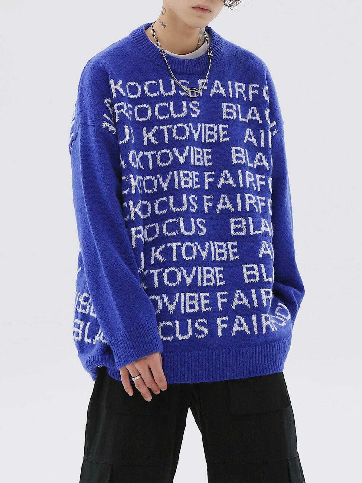 retro alphabet sweater edgy & vibrant streetwear 4949