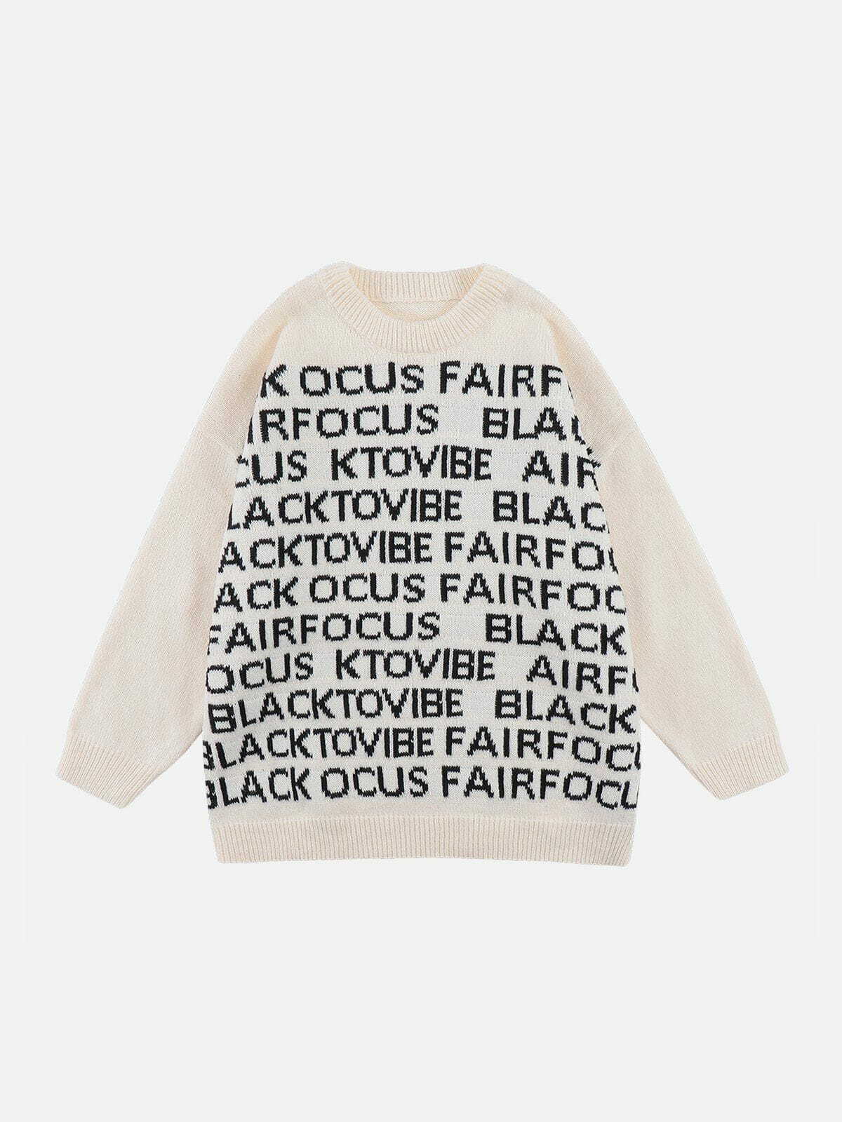 retro alphabet sweater edgy & vibrant streetwear 8471