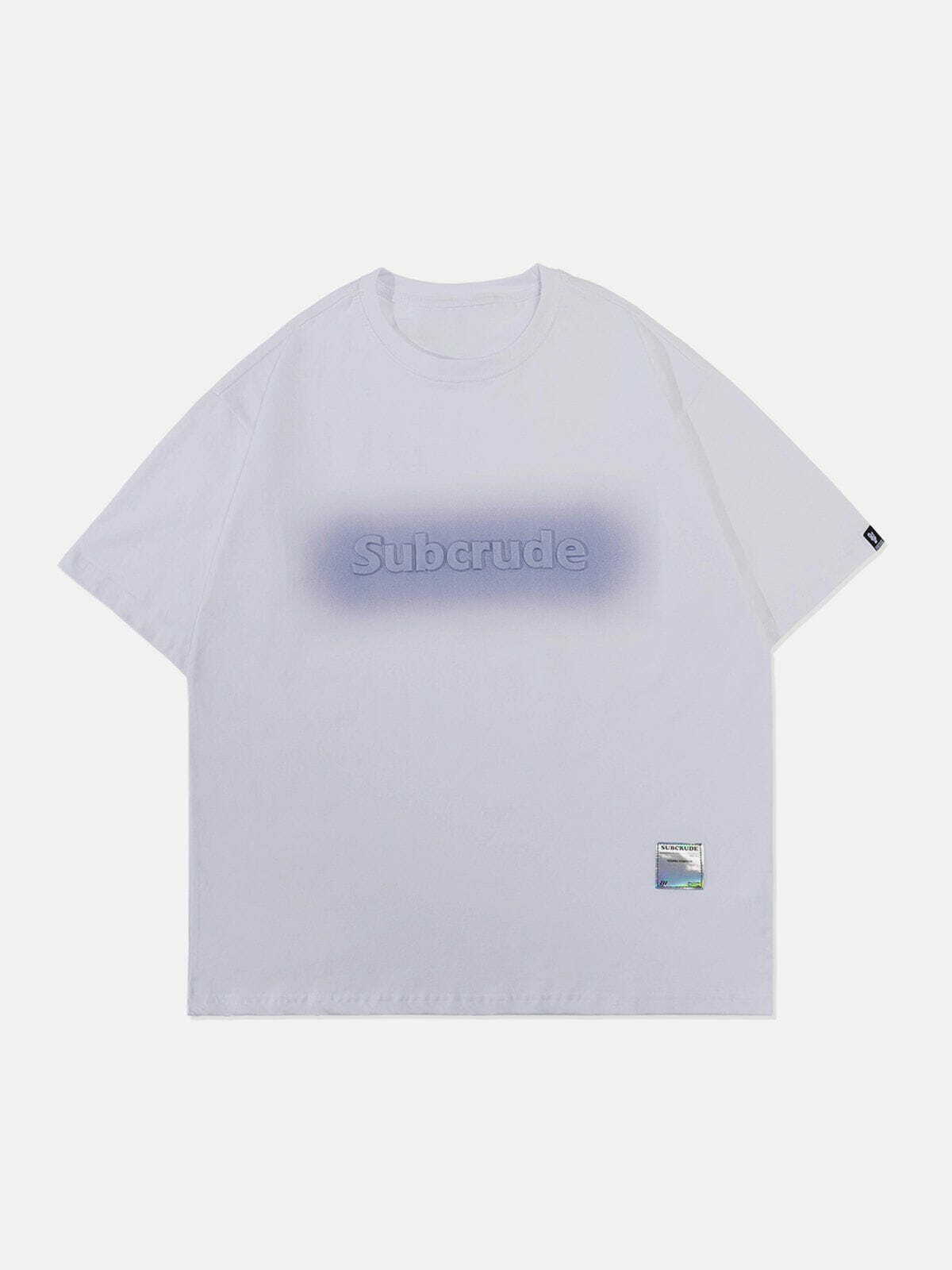 retro blur print tshirt edgy  vibrant streetwear essential 1338