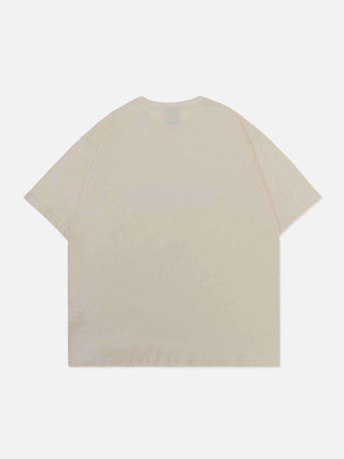 retro blur print tshirt edgy  vibrant streetwear essential 4876