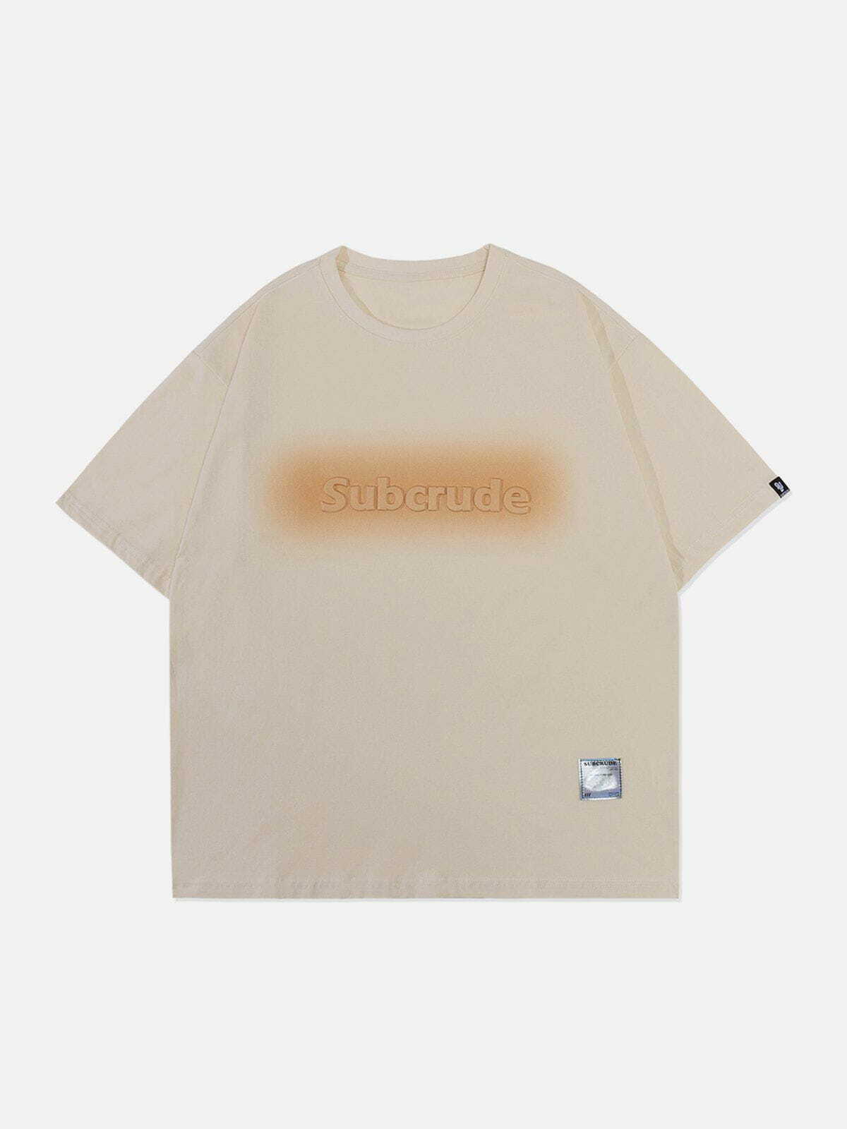 retro blur print tshirt edgy  vibrant streetwear essential 6863