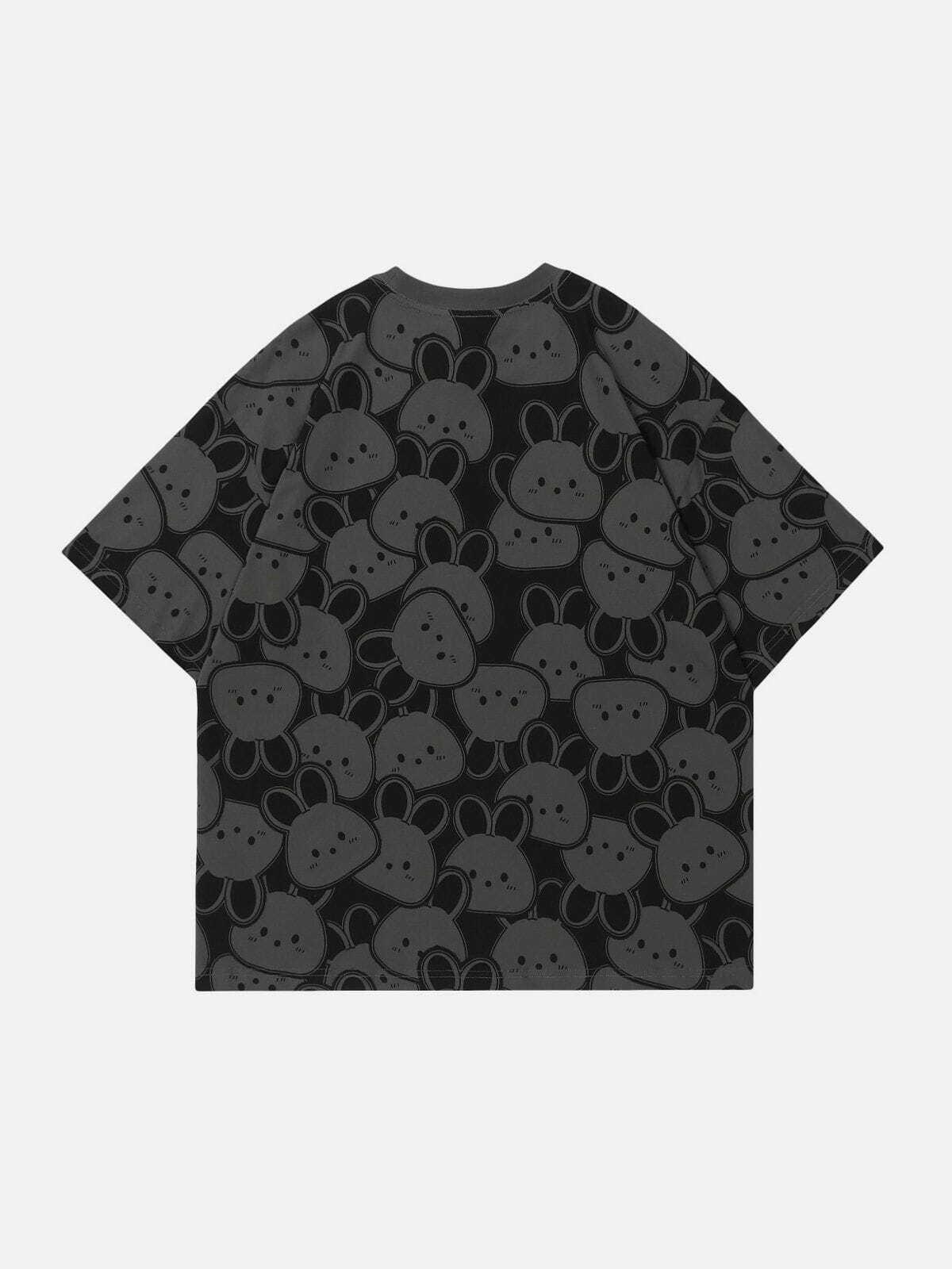 retro cartoon rabbit tee edgy  vibrant streetwear shirt 8679