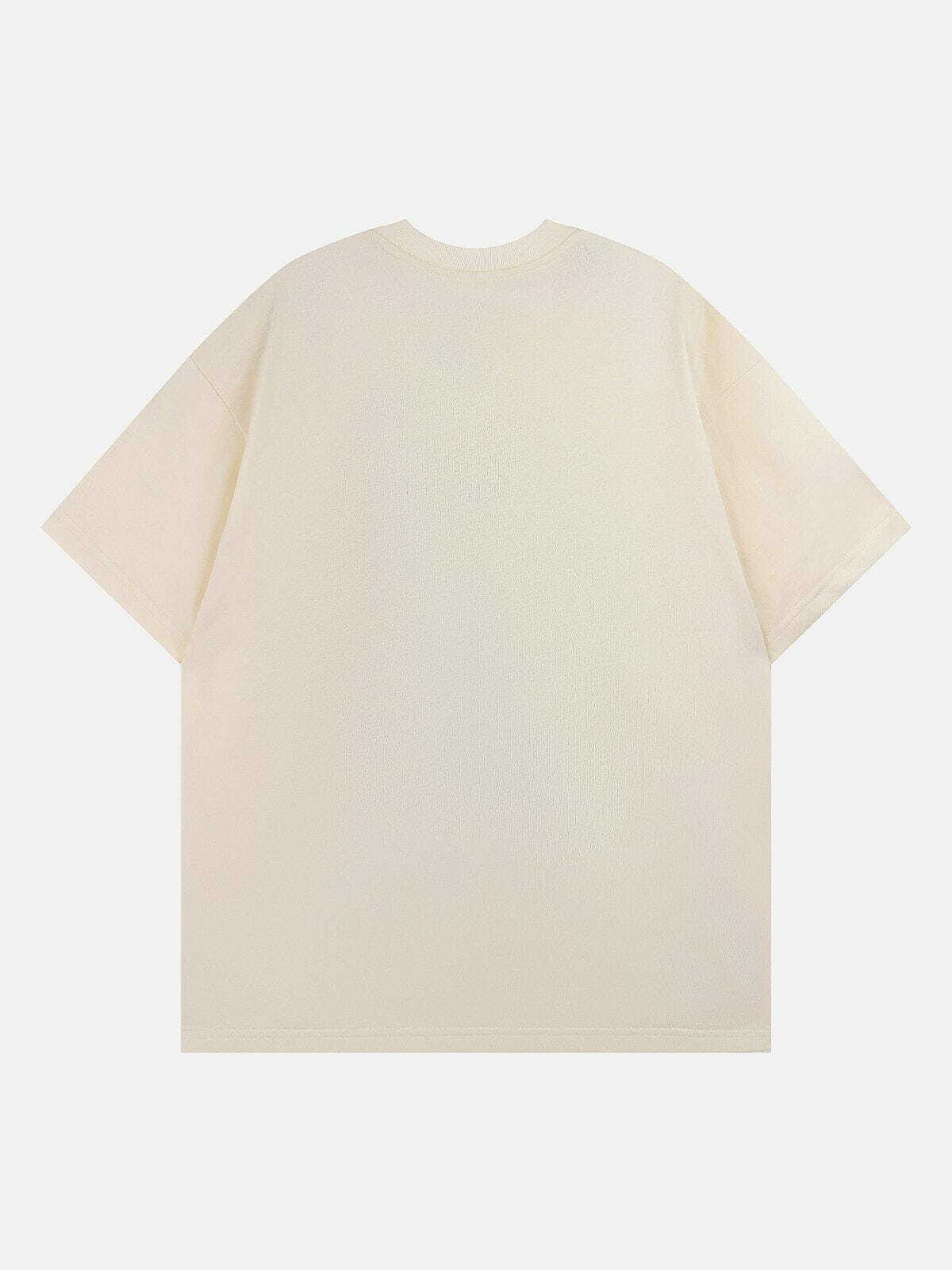retro cat print tee edgy  vibrant streetwear shirt 5174