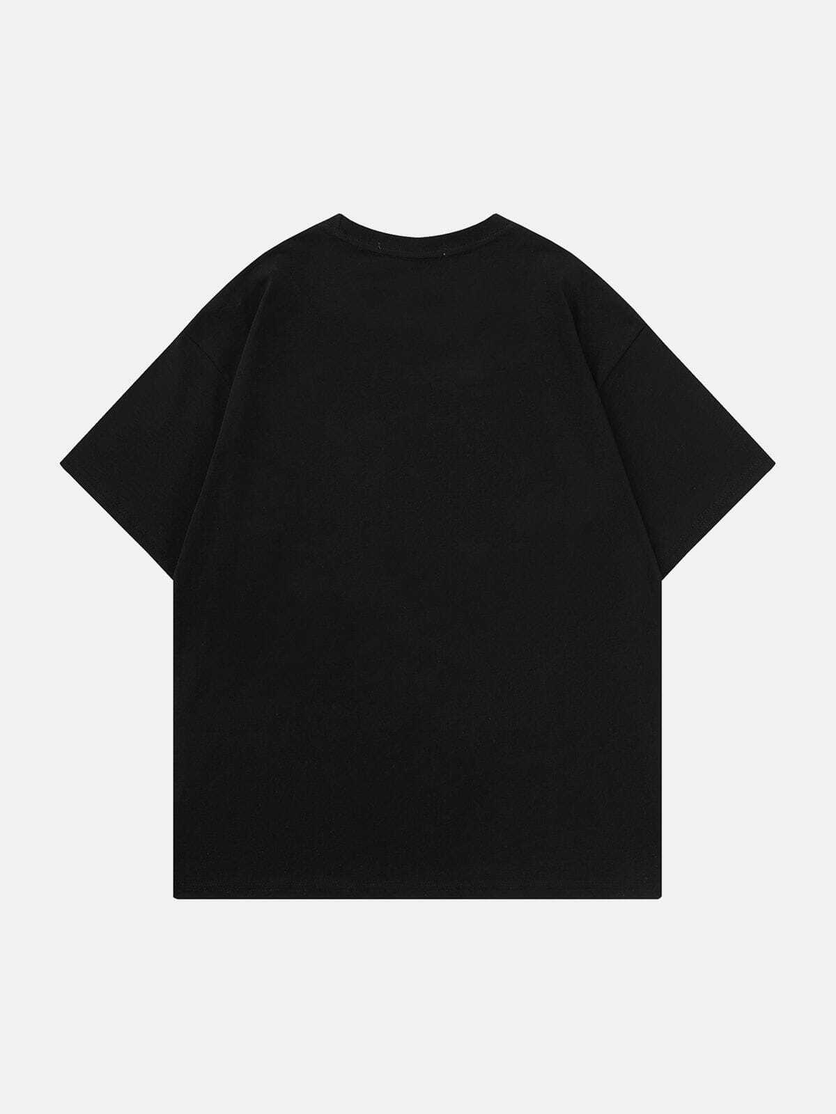 retro cat print tee edgy  vibrant streetwear shirt 8451