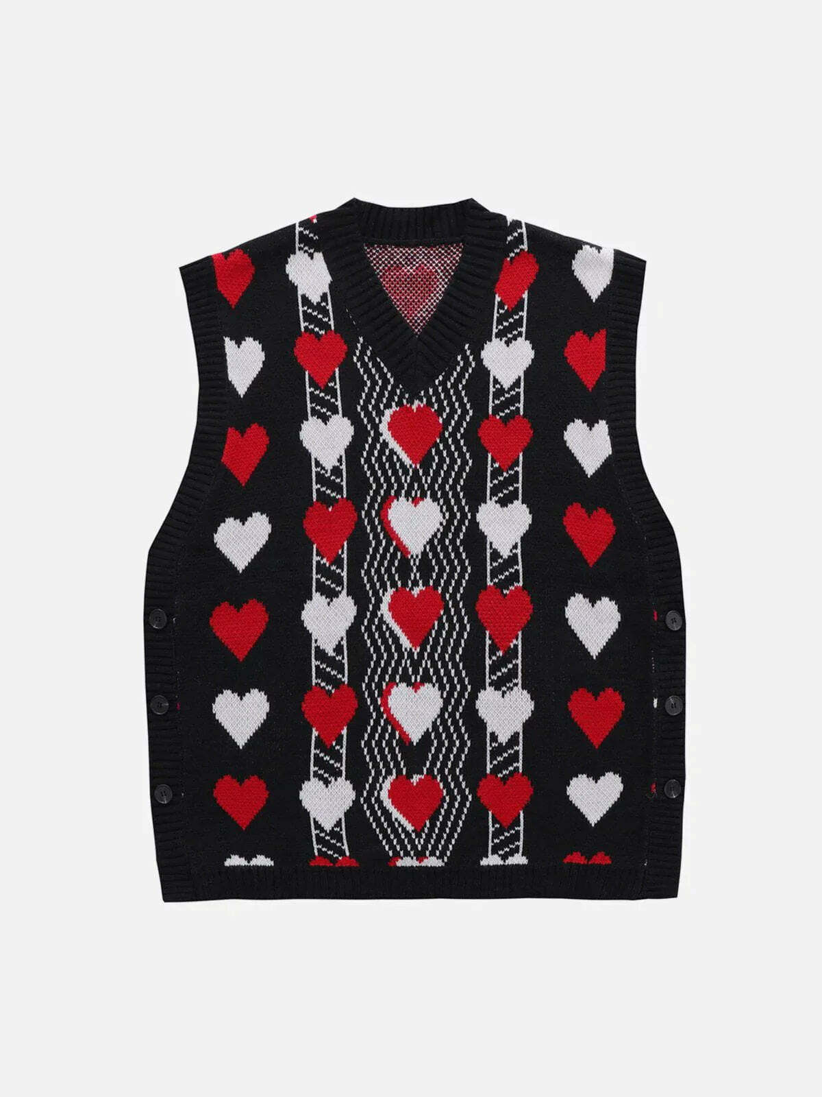 retro clash sweater vest edgy  colorful y2k fashion 1007