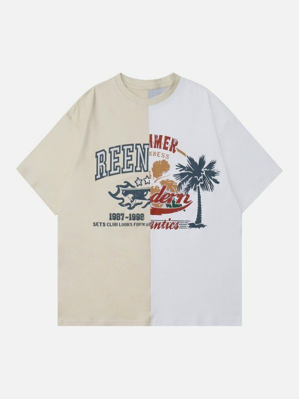 retro coconut tree tee edgy  youthful streetwear essential 2779