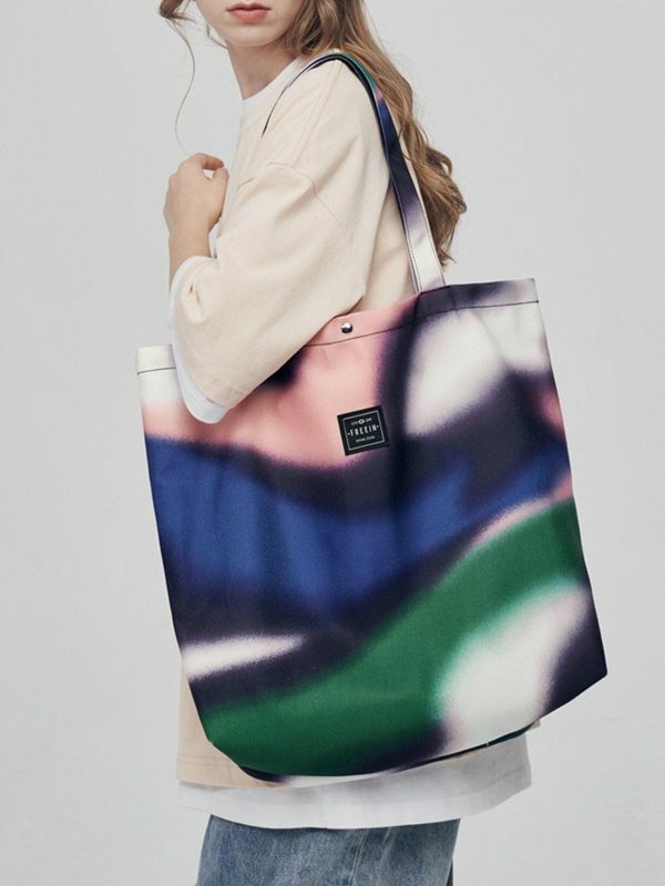 retro contrast canvas bag edgy  vibrant shoulder purse 7601
