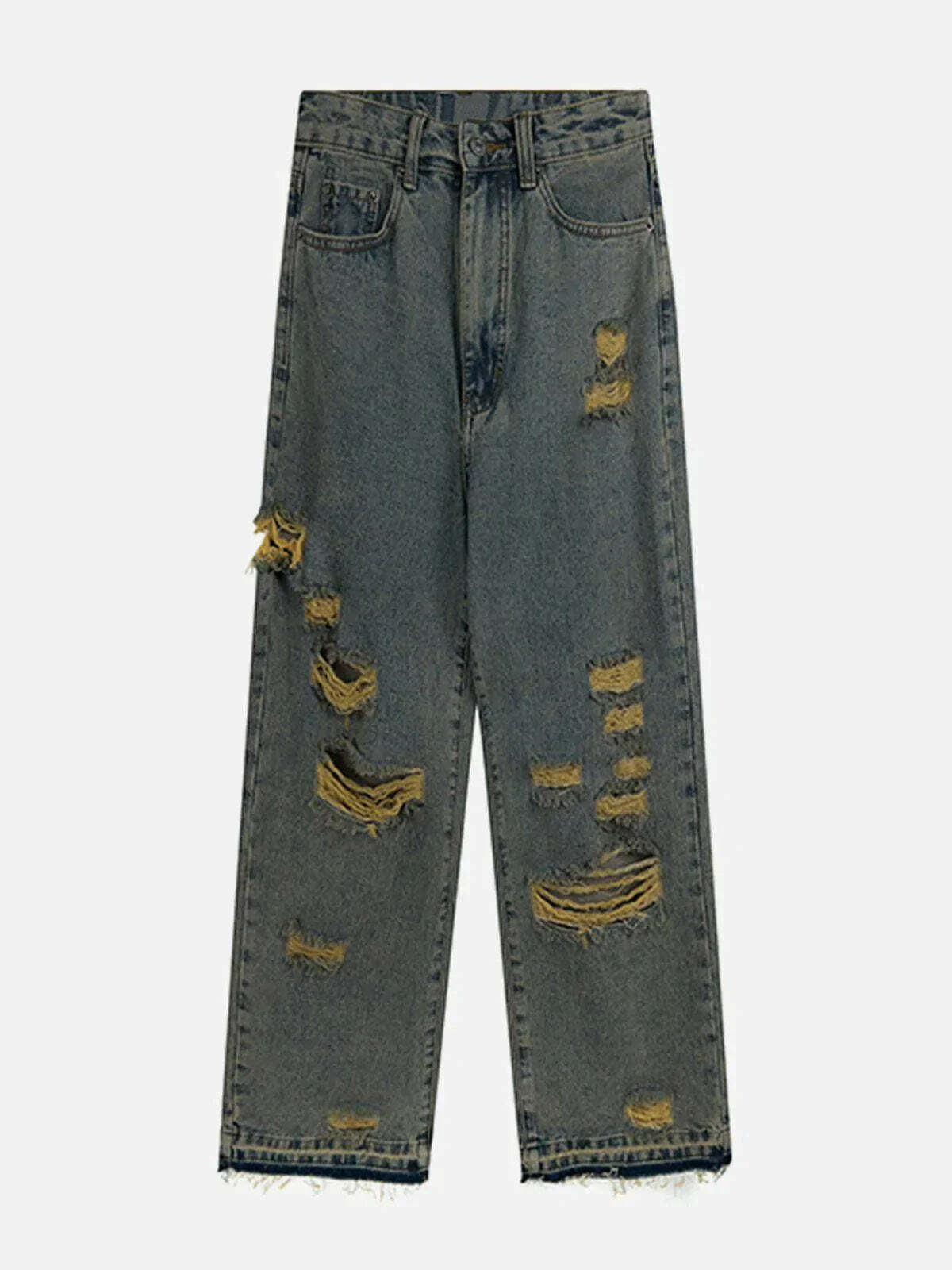 retro distressed jeans edgy & timeless 2060