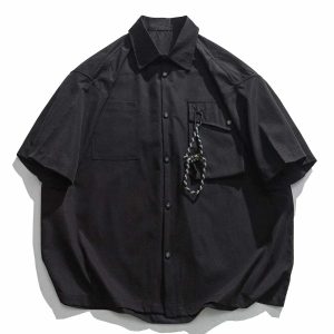 retro eclectic short sleeve shirt edgy  vibrant streetwear essential 5191
