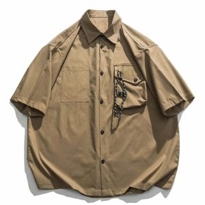 retro eclectic short sleeve shirt edgy  vibrant streetwear essential 7089