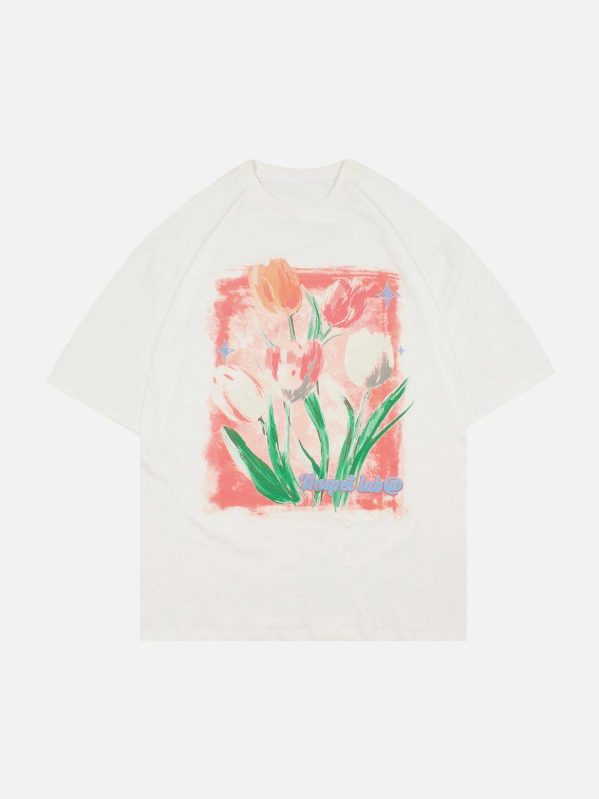 retro flower power tee vibrant  edgy y2k graphic shirt 1160