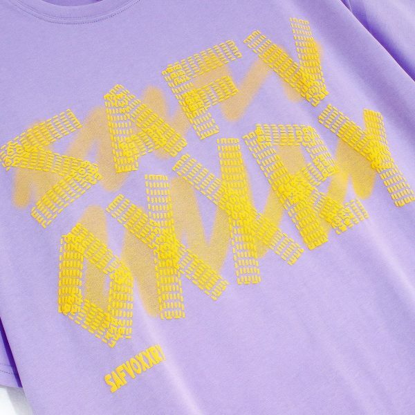 retro foam graffiti tee edgy  vibrant streetwear shirt 7029