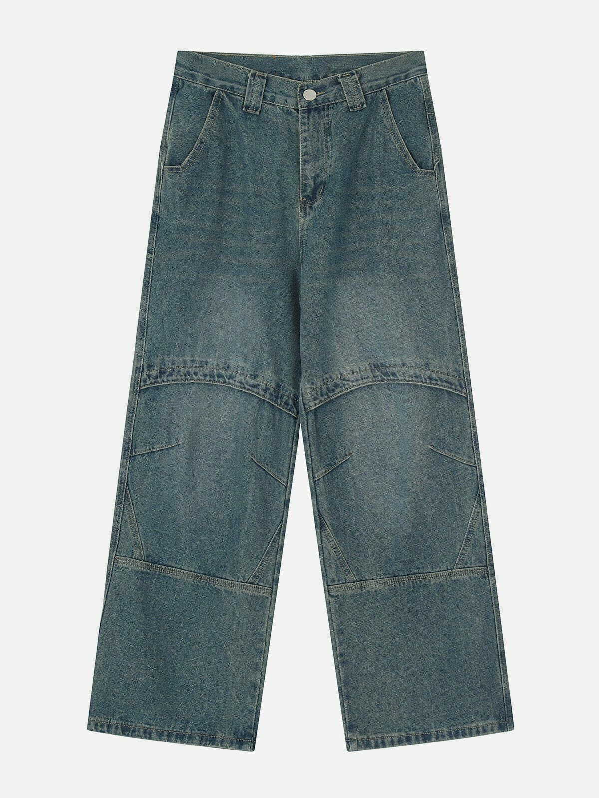 retro folded jeans edgy & stylish denim 4386