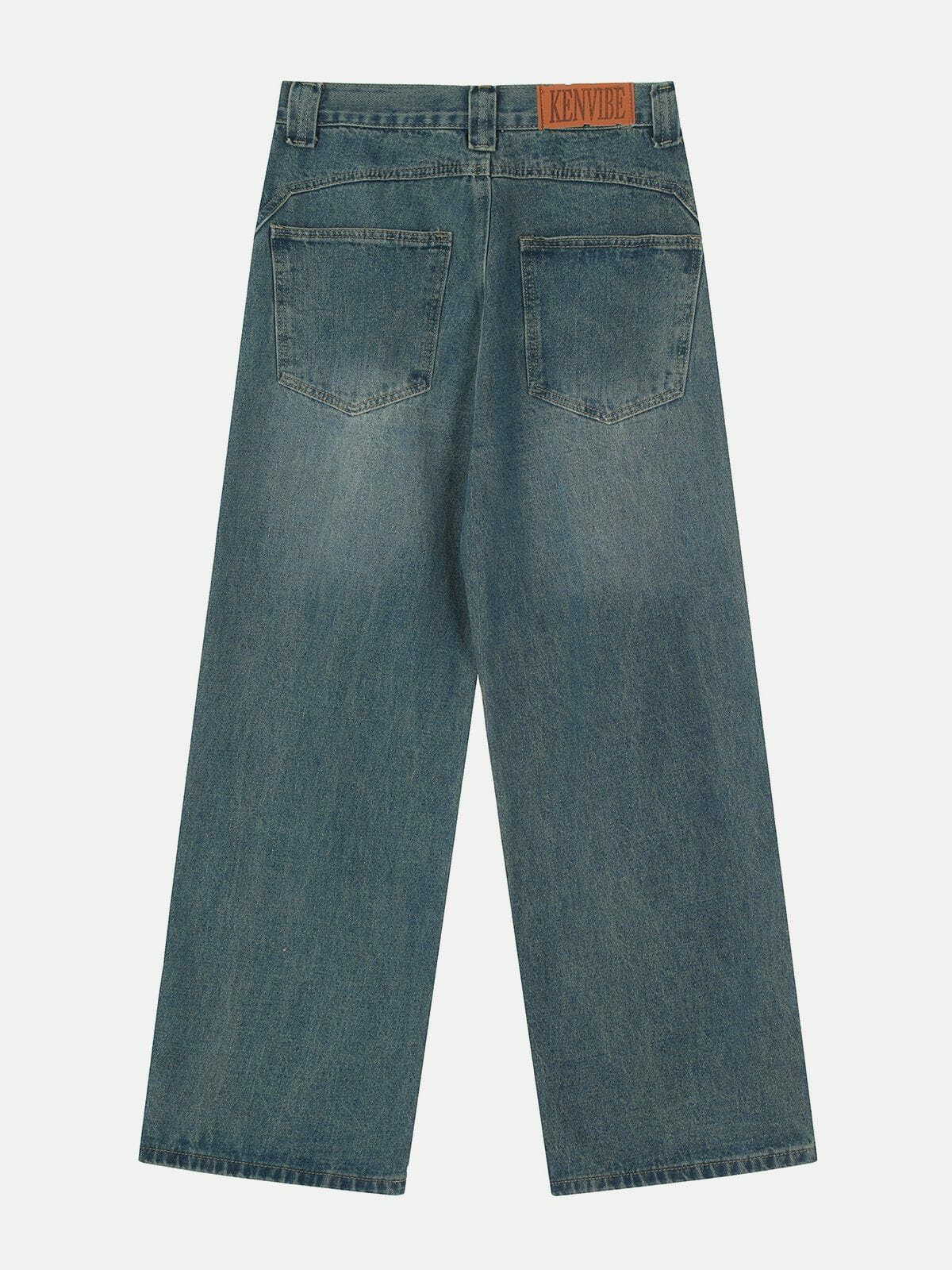 retro folded jeans edgy & stylish denim 7149