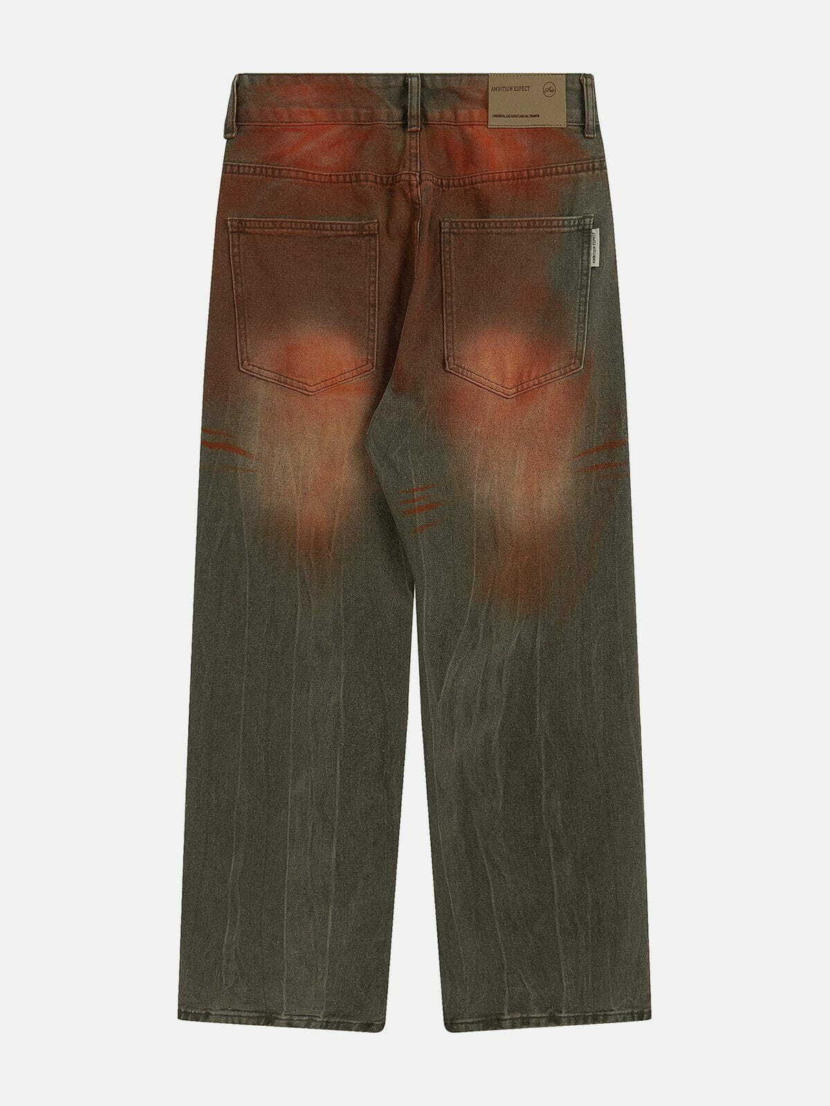 retro gradient jeans edgy & vibrant streetwear 4683