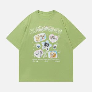 retro kitty tee edgy  vibrant y2k fashion shirt 1654