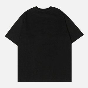 retro letter print tee edgy urban streetwear shirt 8518
